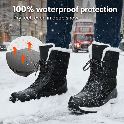 👢 Women's Waterproof Plush-Lined Mid-Calf Snow Boots