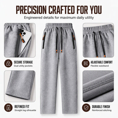 Cold Legs in Thin Sweatpants? Stiff Jeans Making Winter Uncomfortable? Men's Winter Thermal Sweatpants – Warm, Easygoing Everyday Comfort for Lounging, Walking & Staying Active Through Chilly Days!