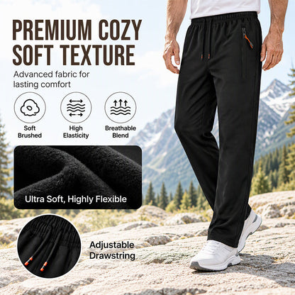 Cold Legs in Thin Sweatpants? Stiff Jeans Making Winter Uncomfortable? Men's Winter Thermal Sweatpants – Warm, Easygoing Everyday Comfort for Lounging, Walking & Staying Active Through Chilly Days!