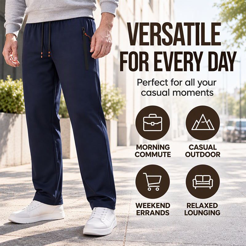 Cold Legs in Thin Sweatpants? Stiff Jeans Making Winter Uncomfortable? Men's Winter Thermal Sweatpants – Warm, Easygoing Everyday Comfort for Lounging, Walking & Staying Active Through Chilly Days!