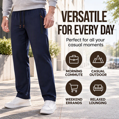 Cold Legs in Thin Sweatpants? Stiff Jeans Making Winter Uncomfortable? Men's Winter Thermal Sweatpants – Warm, Easygoing Everyday Comfort for Lounging, Walking & Staying Active Through Chilly Days!