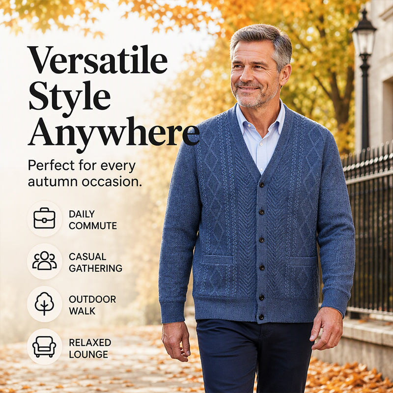 🍂Men's Classic Thermal Cardigan Sweater