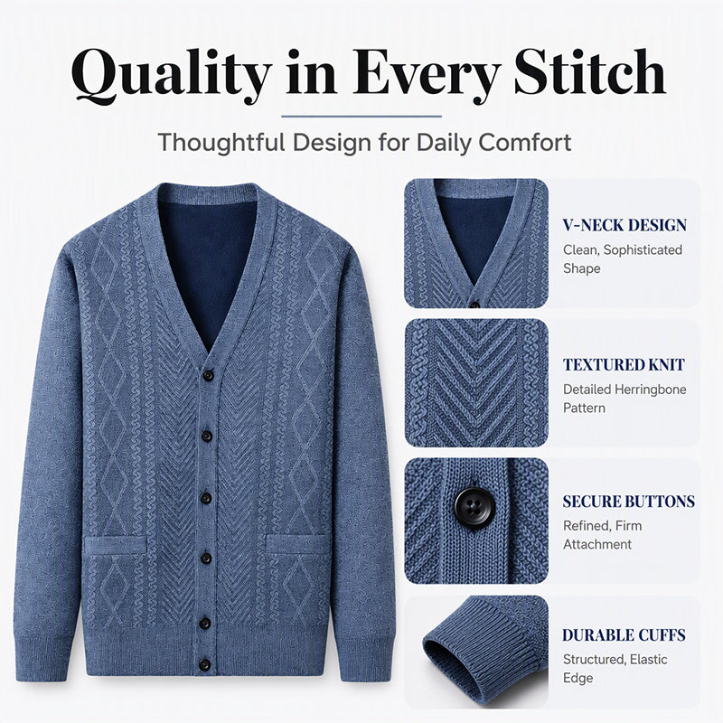 🍂Men's Classic Thermal Cardigan Sweater