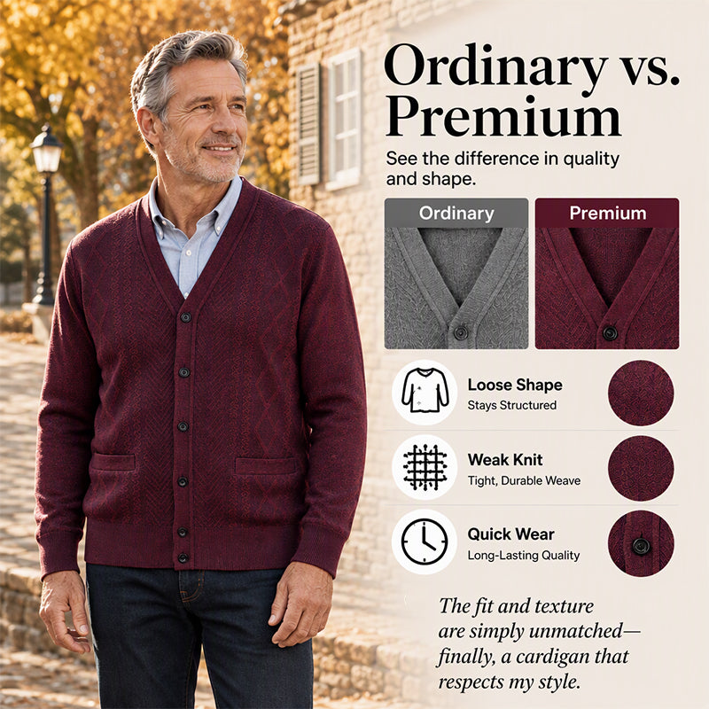 🍂Men's Classic Thermal Cardigan Sweater
