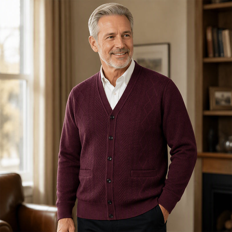 🍂Men's Classic Thermal Cardigan Sweater