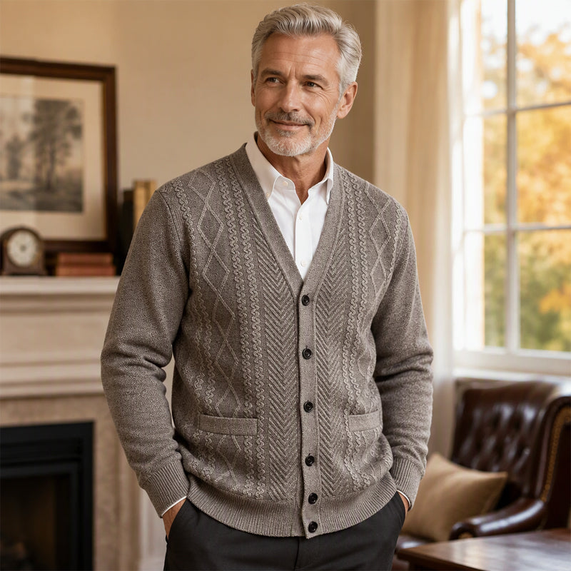 🍂Men's Classic Thermal Cardigan Sweater