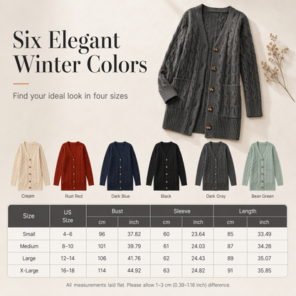 ✨Women's Long Single-Breasted Knit Cardigan
