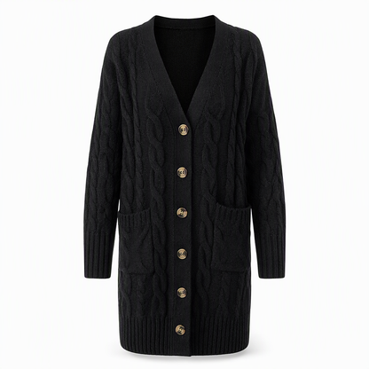 ✨Women's Long Single-Breasted Knit Cardigan