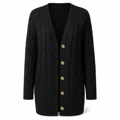 ✨Women's Long Single-Breasted Knit Cardigan
