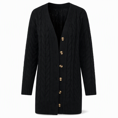 ✨Women's Long Single-Breasted Knit Cardigan
