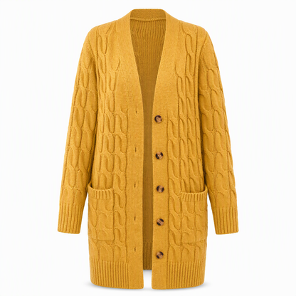 ✨Women's Long Single-Breasted Knit Cardigan