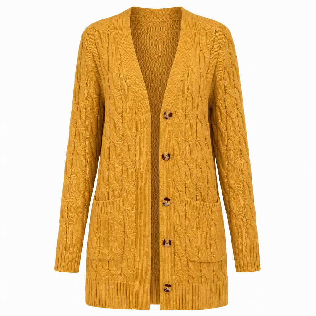 ✨Women's Long Single-Breasted Knit Cardigan