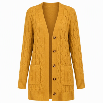 ✨Women's Long Single-Breasted Knit Cardigan