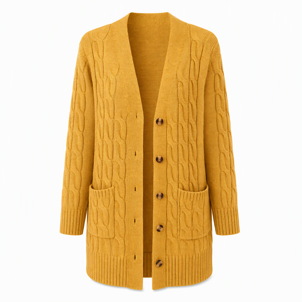 ✨Women's Long Single-Breasted Knit Cardigan