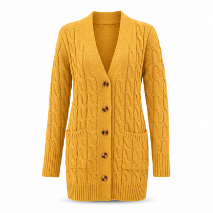✨Women's Long Single-Breasted Knit Cardigan
