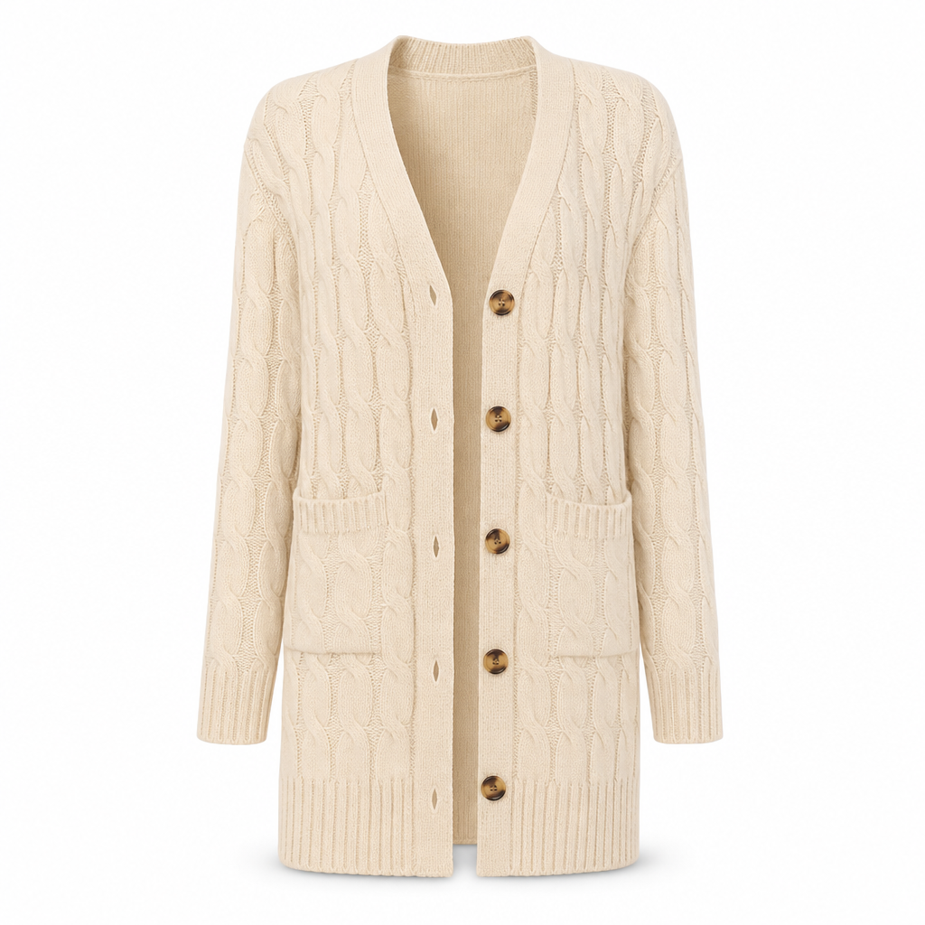 ✨Women's Long Single-Breasted Knit Cardigan