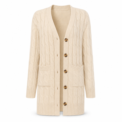 ✨Women's Long Single-Breasted Knit Cardigan