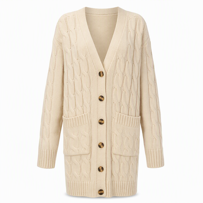 ✨Women's Long Single-Breasted Knit Cardigan