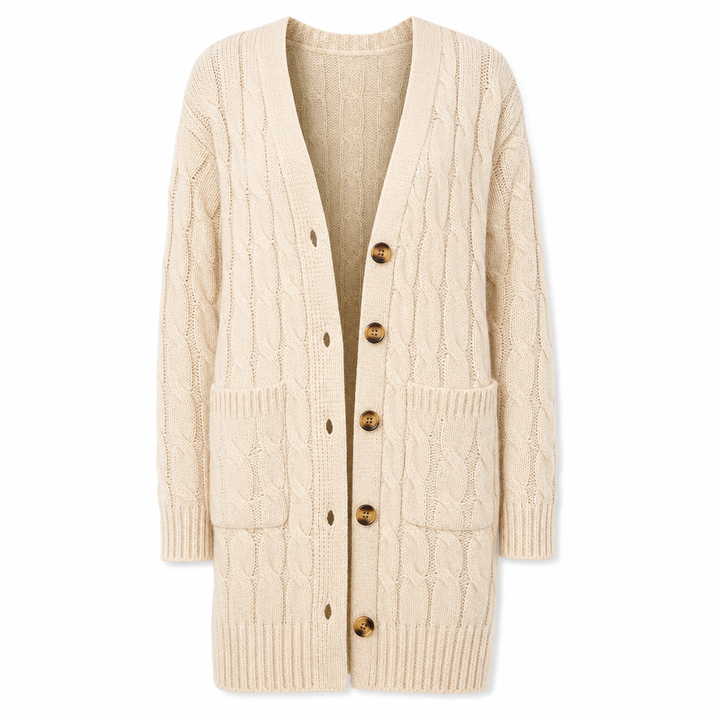 ✨Women's Long Single-Breasted Knit Cardigan