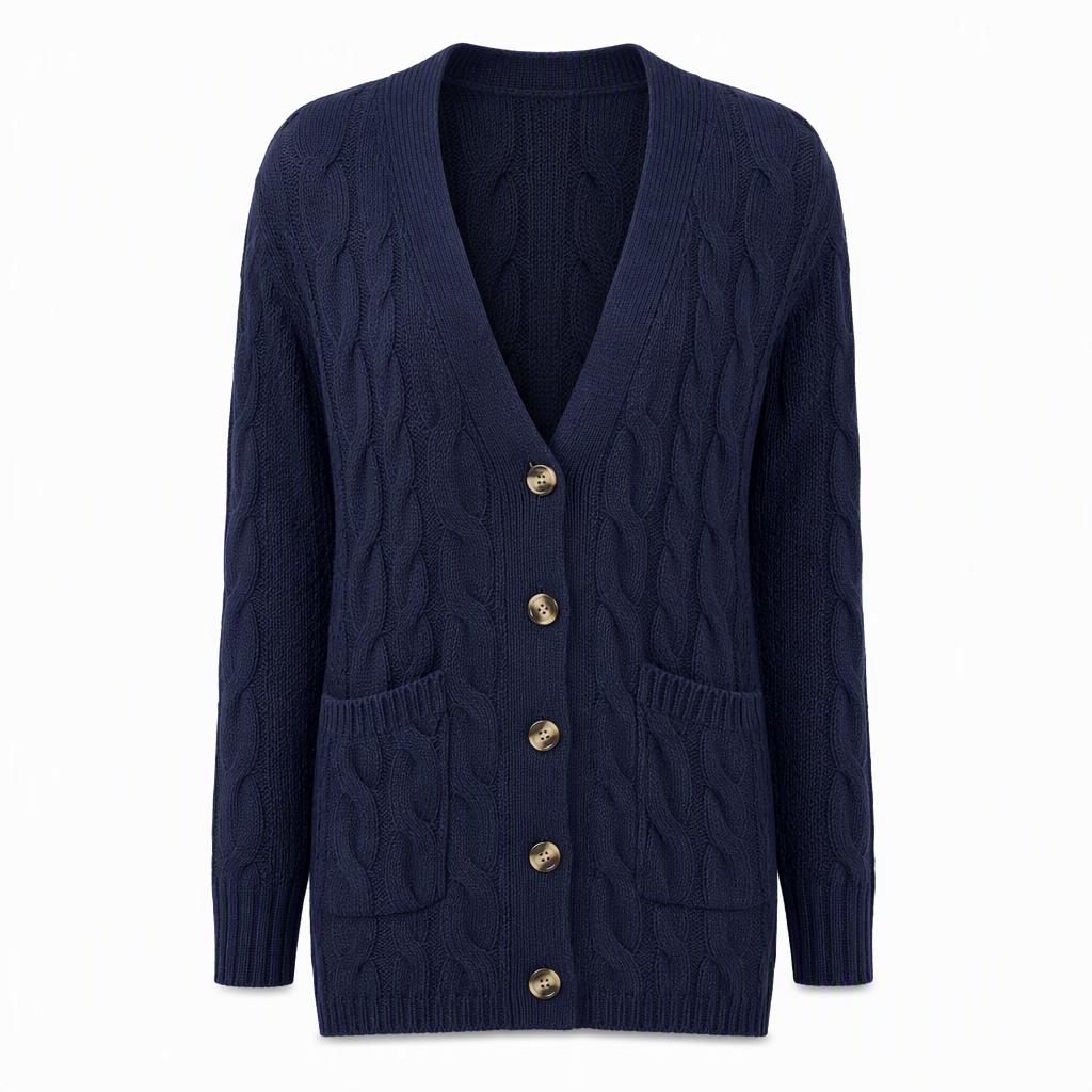 ✨Women's Long Single-Breasted Knit Cardigan