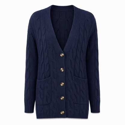 ✨Women's Long Single-Breasted Knit Cardigan
