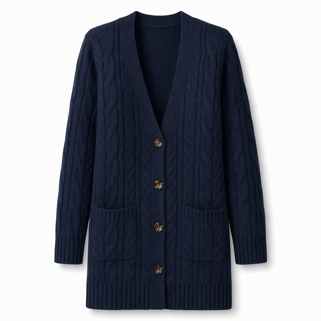 ✨Women's Long Single-Breasted Knit Cardigan