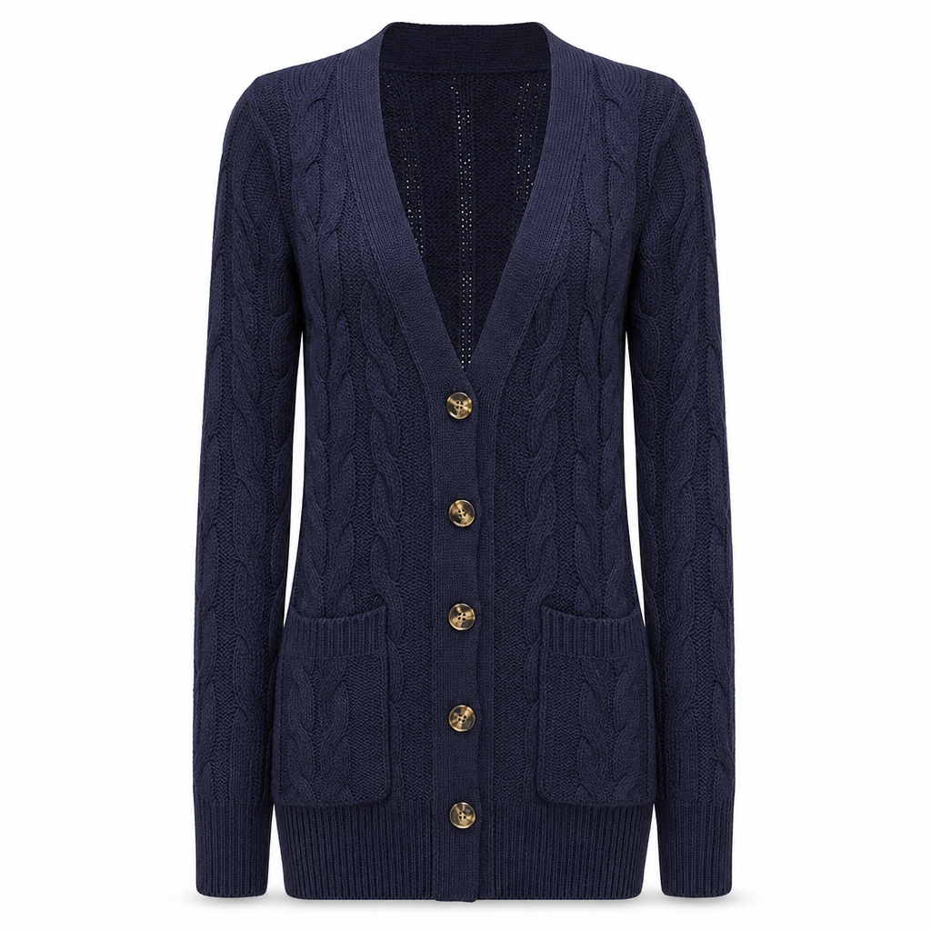 ✨Women's Long Single-Breasted Knit Cardigan