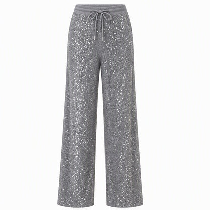 Women's Sparkling Sequin Wide-Leg Pants