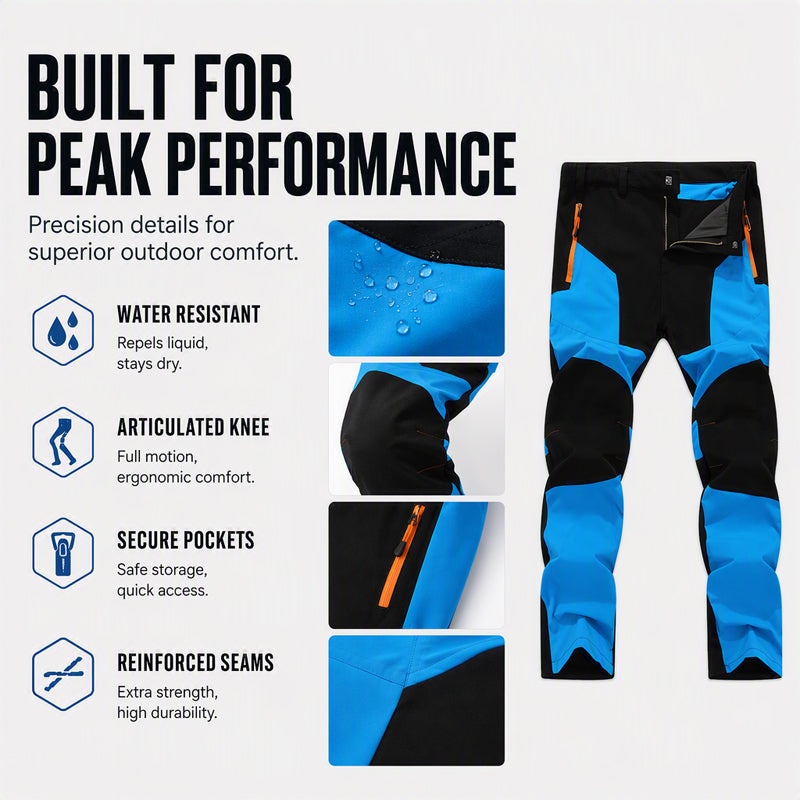 🔥Men's Waterproof Windproof Patchwork Hiking Pants