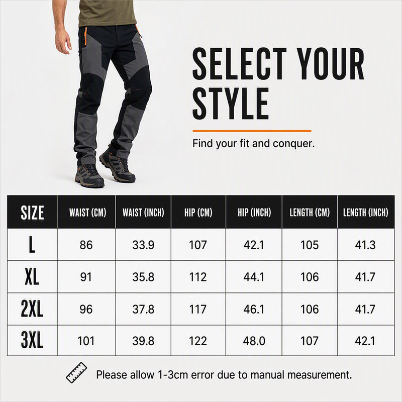 🔥Men's Waterproof Windproof Patchwork Hiking Pants