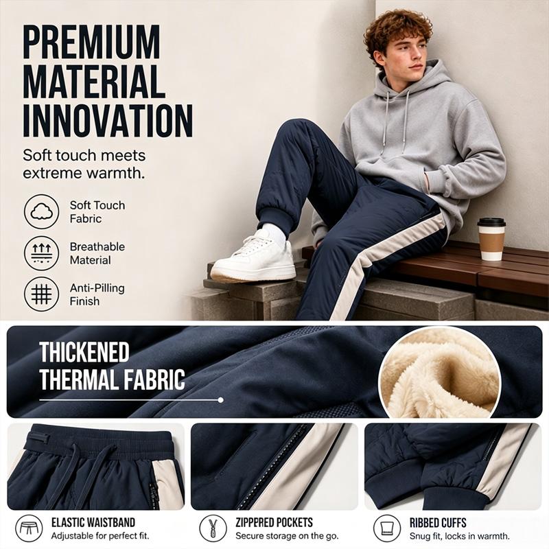 🔥Men's Windproof Thermal Pants with Elastic Cuffs