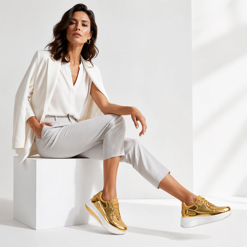 👟Women's Shiny Platform Rocker Sole Sneakers✨
