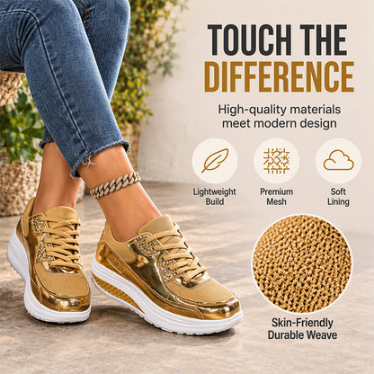 👟Women's Shiny Platform Rocker Sole Sneakers✨