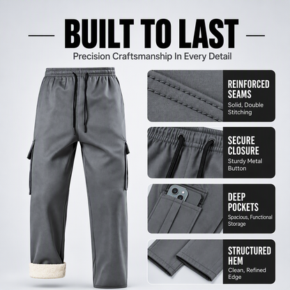 💖Men's Warm Plush-Lined Cargo Pants
