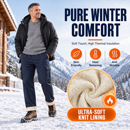 💖Men's Warm Plush-Lined Cargo Pants