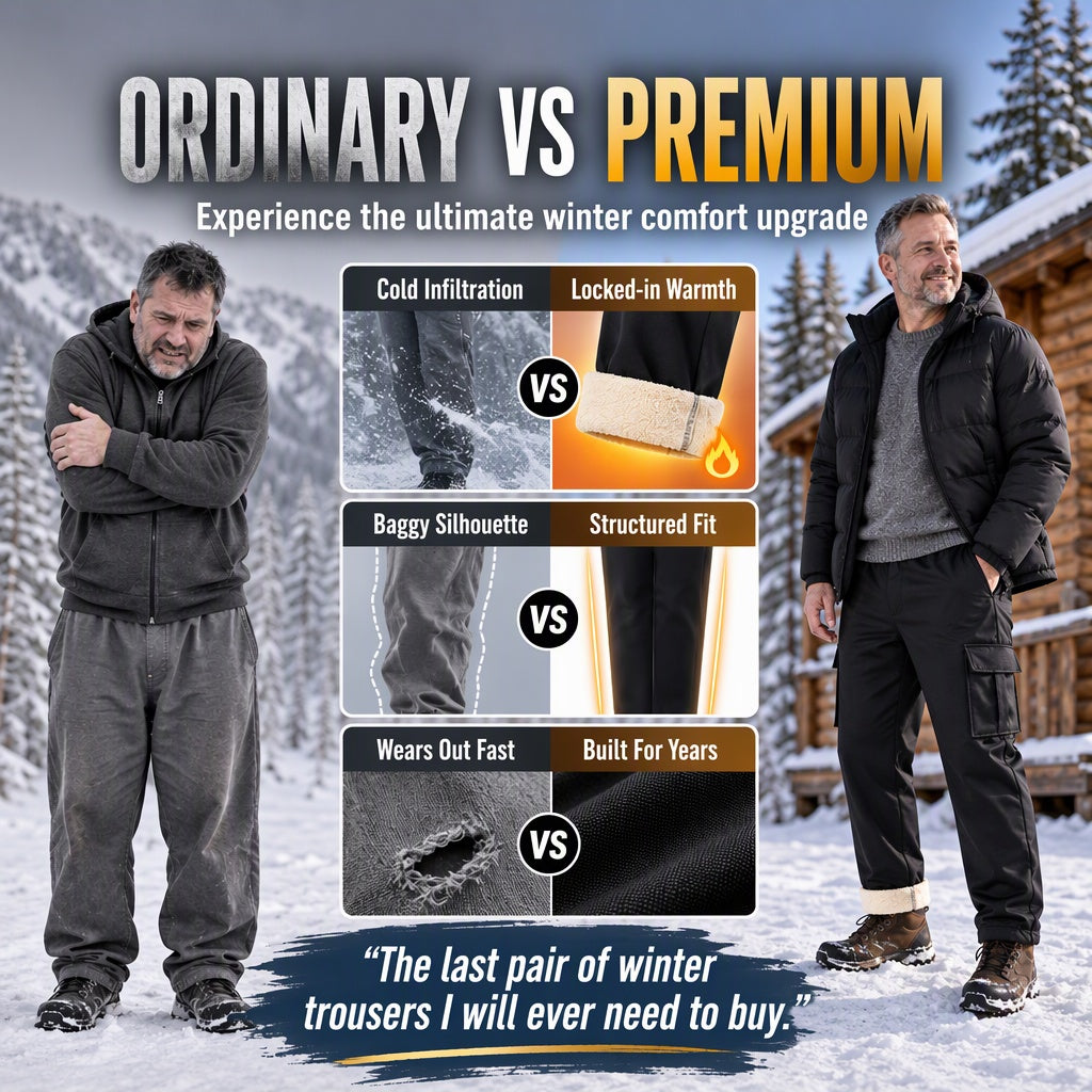 💖Men's Warm Plush-Lined Cargo Pants