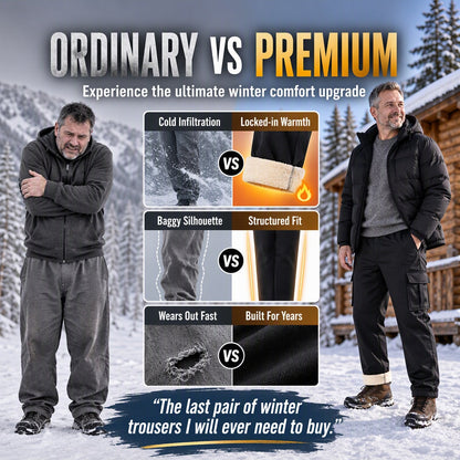 💖Men's Warm Plush-Lined Cargo Pants