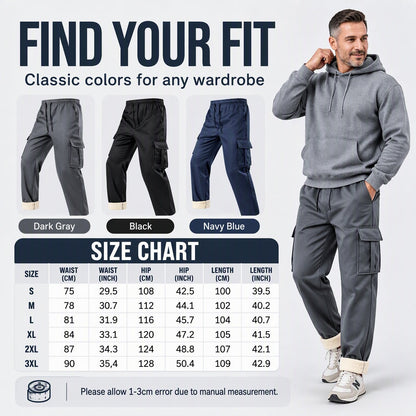 💖Men's Warm Plush-Lined Cargo Pants