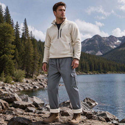 💖Men's Warm Plush-Lined Cargo Pants