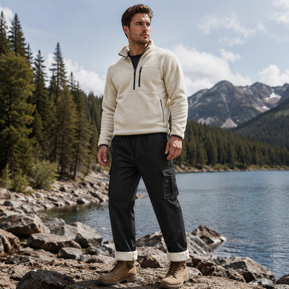 💖Men's Warm Plush-Lined Cargo Pants