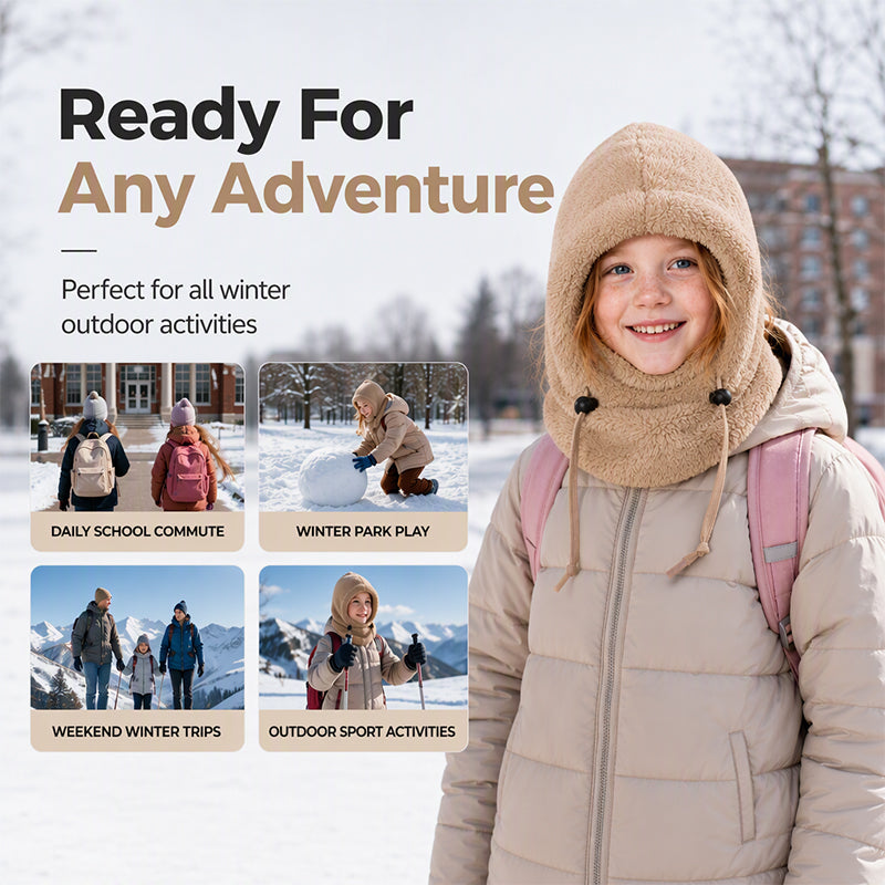 🧣 Children's Windproof Thermal Balaclava – Full-Coverage Warmth, Safe & Cozy ✨