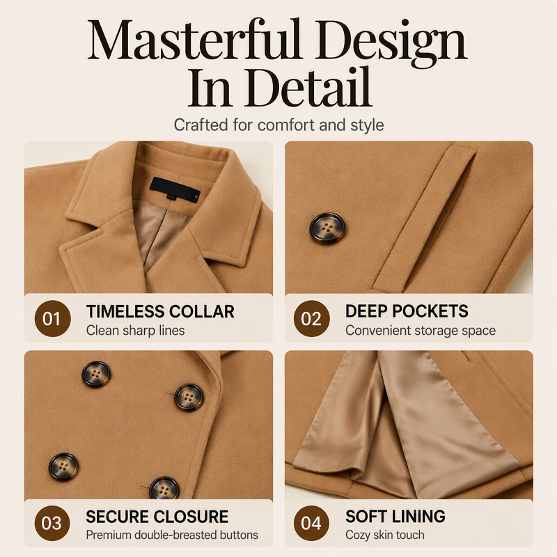 ✨Women's Double-Breasted Wool Coat