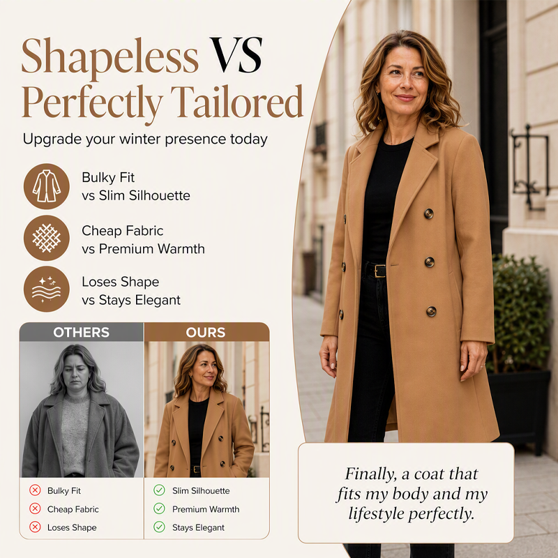 ✨Women's Double-Breasted Wool Coat