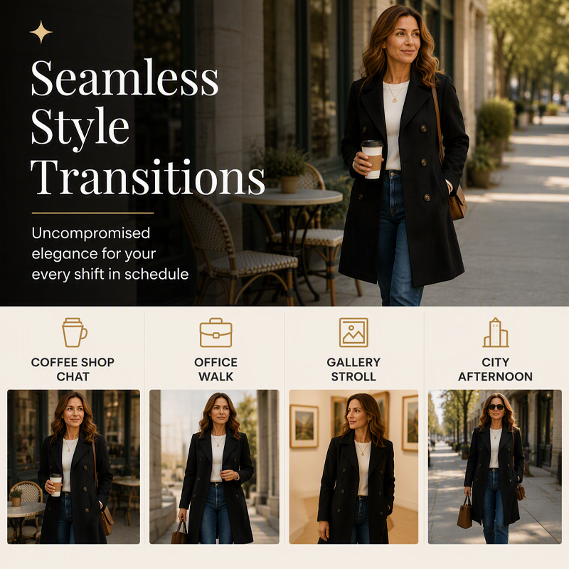 ✨Women's Double-Breasted Wool Coat