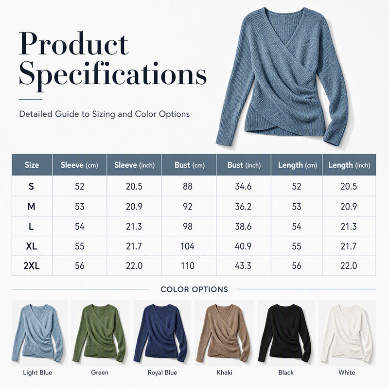 ✨Women's Crossover V-Neck Knit Sweater