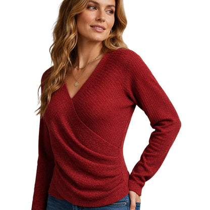 ✨Women's Crossover V-Neck Knit Sweater