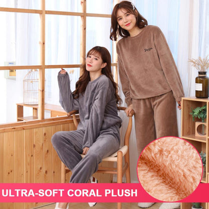 🔥Women’s Loose Warm Coral Plush Pajamas Set