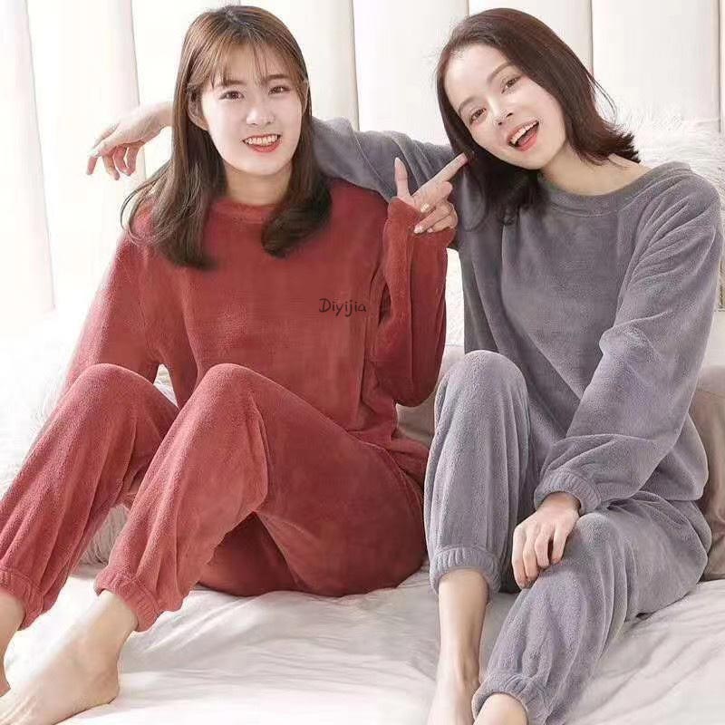 🔥Women’s Loose Warm Coral Plush Pajamas Set