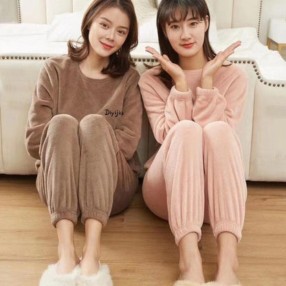 🔥Women’s Loose Warm Coral Plush Pajamas Set
