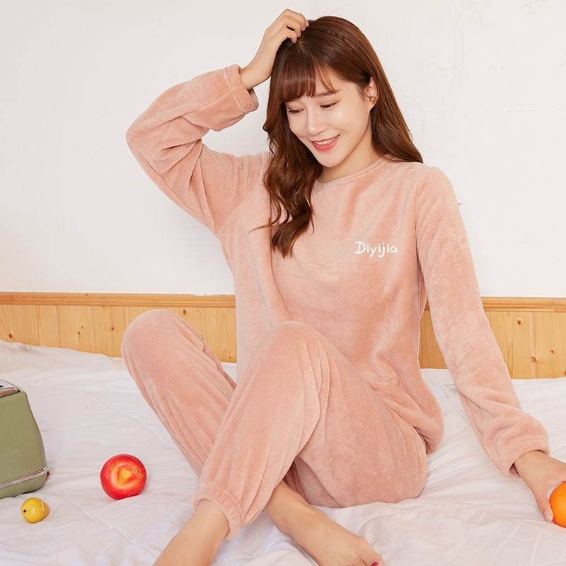 🔥Women’s Loose Warm Coral Plush Pajamas Set